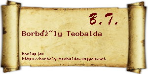 Borbély Teobalda névjegykártya
