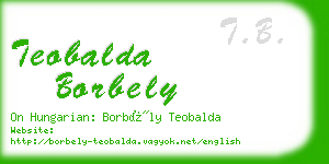teobalda borbely business card